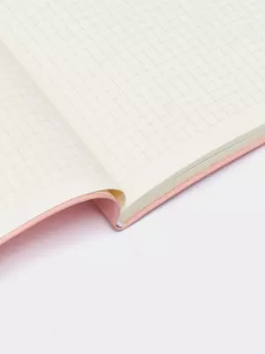 Записная книжка (клетка) "Deli" А5, 210 х 143 мм, 80 л., закладка-ляссе (Арт. - 135G-N-pk) Розовая