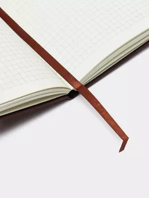 Записная книжка (клетка) "Deli" А5, 210 х 143 мм, 96 л., закладка-ляссе (Арт. - 116G-N-rd) Темно/Красная