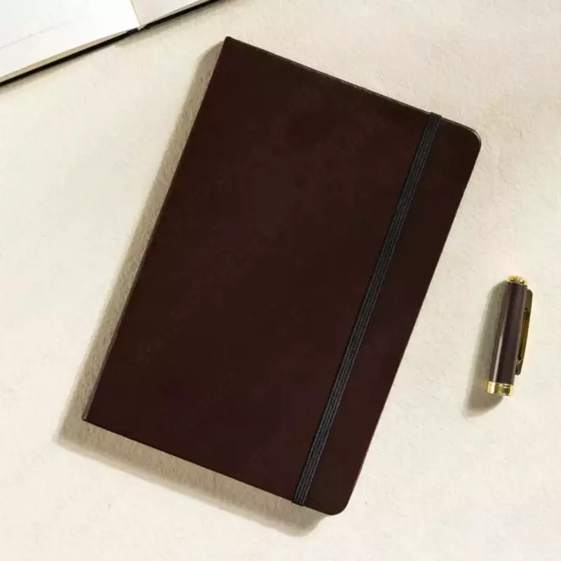 Noutbuk (hujayra) "Deli" A5, 210 x 143 mm, 96 p., elastik tasmali mahkamlagich (Art. - 112G-N-br) Jigarrang