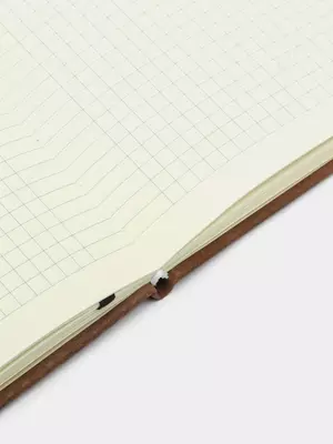 Noutbuk (hujayra) "Deli" A5, 210 x 143 mm, 96 p., elastik tasmali mahkamlagich, xatcho'p (Art. - 124G-N-br) Jigarrang