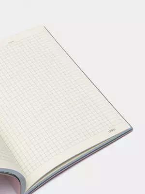 Записная книжка (клетка) "Deli" А5, 210 х 143 мм, 96 л., закладка-ляссе (Арт. - 140G-N-pk) Светло/Розовая
