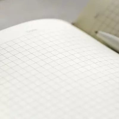 Записная книжка (клетка) "Deli" А5, 210 х 143 мм, 96 л., закладка-ляссе (Арт. - 114G-N-lgr) Светло/Серая