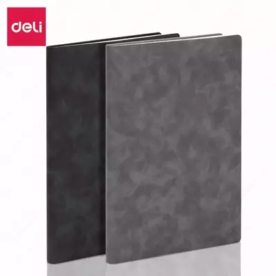 Записная книжка (клетка) "Deli" А5, 210 х 143 мм, 96 л., закладка-ляссе (Арт. - 114G-N-lgr) Светло/Серая