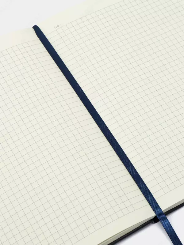 Записная книжка (клетка) "Deli" А5, 210 х 143 мм, 96 л., закладка-ляссе (Арт. - 116G-N-bl) Темно/Синяя