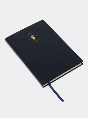 Записная книжка (клетка) "Deli" А5, 210 х 143 мм, 96 л., закладка-ляссе (Арт. - 116G-N-bl) Темно/Синяя