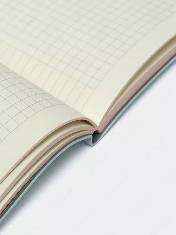 Записная книжка (клетка) "Deli" А5, 210 х 143 мм, 96 л., закладка-ляссе (Арт. - 140G-N-bl) Светло/Синяя