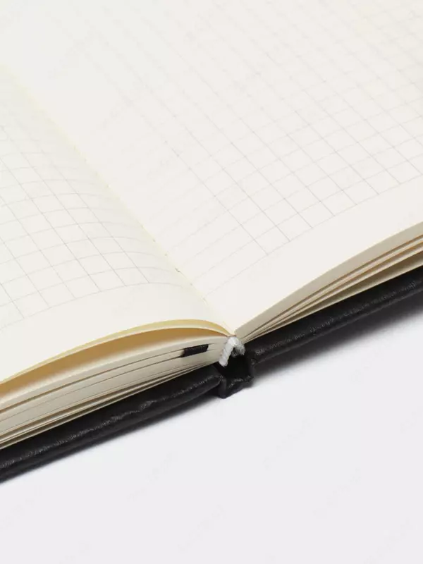 Записная книжка (клетка) "Deli" А5, 210 х 143 мм, 96 л., резинка-застежка (Арт. - 112G-N-bk) Черная