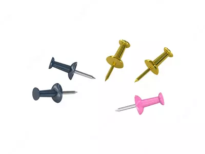 Kantselyariya pinlari "Berlingo" 10 mm, 50 dona, plastmassa. quti (Art. - PN5030f) Assortiment