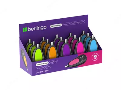 Tuzatish chizig'i lentasi "Berlingo" Rang zonasi, 8 m x 5 mm (Art. - Fks_08220) Assortiment