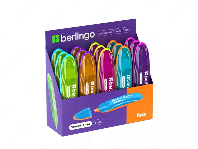 Tuzatish chizig'i lentasi "Berlingo" Fuze, 6 m x 5 mm (Art. - Fks_06020) Assortiment