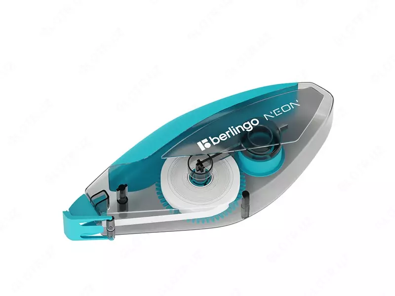 Tuzatish chizig'i lentasi "Berlingo" Neon, 10 m x 5 mm, PET qutisi (Art. - FKs_10050_b) Akuamarin/shaffof