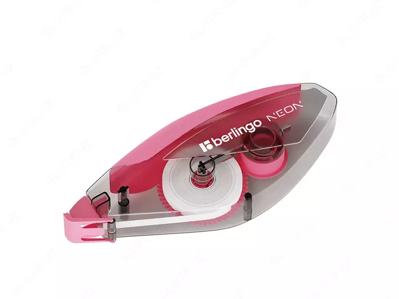 Tuzatish chizig'i lentasi "Berlingo" Neon, 10 m x 5 mm, PET qutisi (Art. - FKs_10050_s) Pushti/shaffof