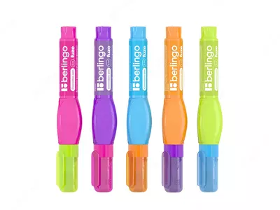 Tuzatish qalami "Berlingo" Fuze, 8 ml, metall. maslahat, klip (Art. - KR500) Assortiment