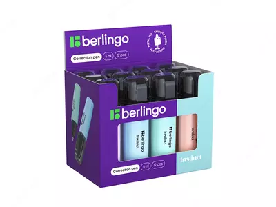 Корректирующий штрих-карандаш "Berlingo" Instinct, 5 мл., металлич. наконечник, клип (Арт. - KR515) Ассортимент