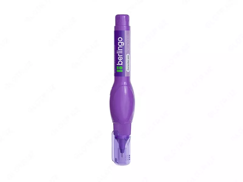 Корректирующий штрих-карандаш "Berlingo" 8 мл., металлич. наконечник, клип (Арт. - KR_536) Сиреневый