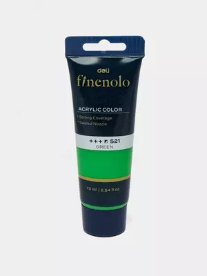 Badiiy akril bo'yoq № 521 "Deli" Finenolo, 75 ml, kolba (Art. - 75-GN-EC) Yashil