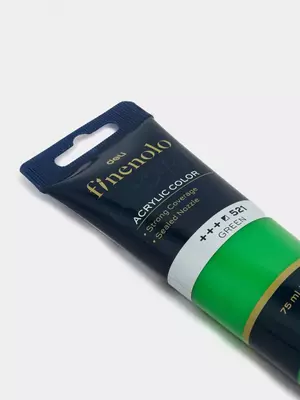 Badiiy akril bo'yoq № 521 "Deli" Finenolo, 75 ml, kolba (Art. - 75-GN-EC) Yashil