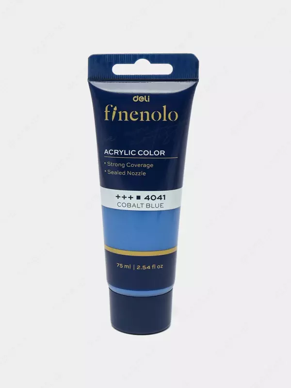 Badiiy akril bo'yoq № 4041 "Deli" Finenolo, 75 ml, kolba (Art. - 75-CB-EC) Kobalt/ko'k