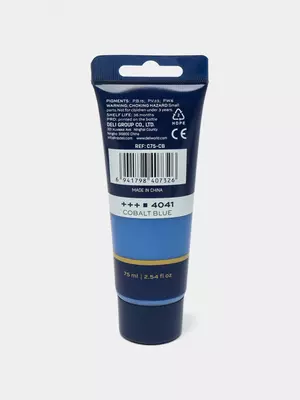 Badiiy akril bo'yoq № 4041 "Deli" Finenolo, 75 ml, kolba (Art. - 75-CB-EC) Kobalt/ko'k