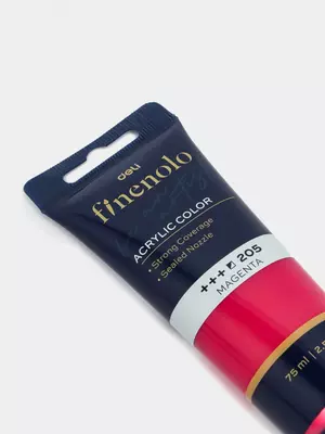 Badiiy akril bo'yoq № 205 "Deli" Finenolo, 75 ml, kolba (Art. - 75-PK-EC) Malina/pushti