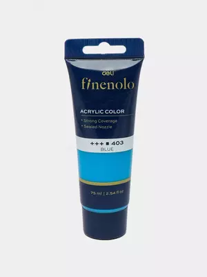 Badiiy akril bo'yoq № 403 "Deli" Finenolo, 75 ml, kolba (Art. - 75-BL-EC) Moviy