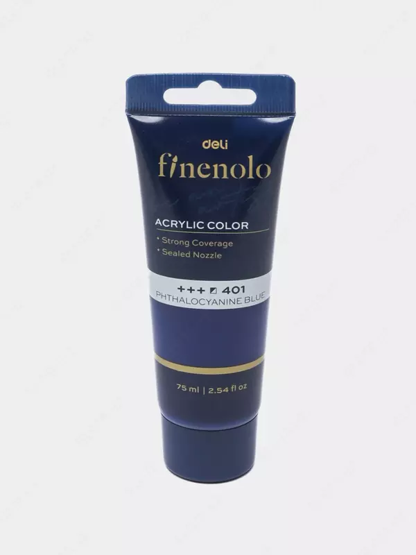 Badiiy akril bo'yoq № 401 "Deli" Finenolo, 75 ml, kolba (Art. - 75-PB-EC) Ftalosiyanin ko'k