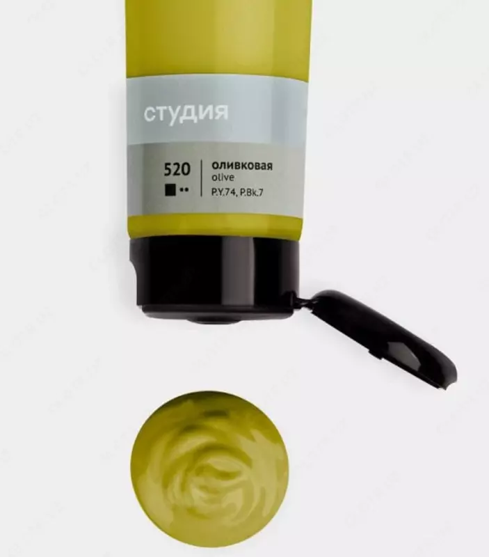 Badiiy akril bo'yoq No 520 "Gamma" studiyasi, 110 ml., plastmassa. kolba (Art. - 2802110520) Zaytun