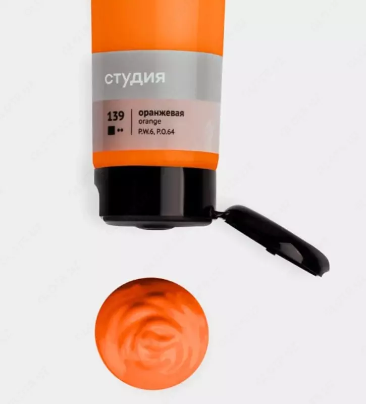 Badiiy akril bo'yoq No 139 "Gamma" studiyasi, 110 ml., plastmassa. kolba (Art. - 2802110139) Apelsin