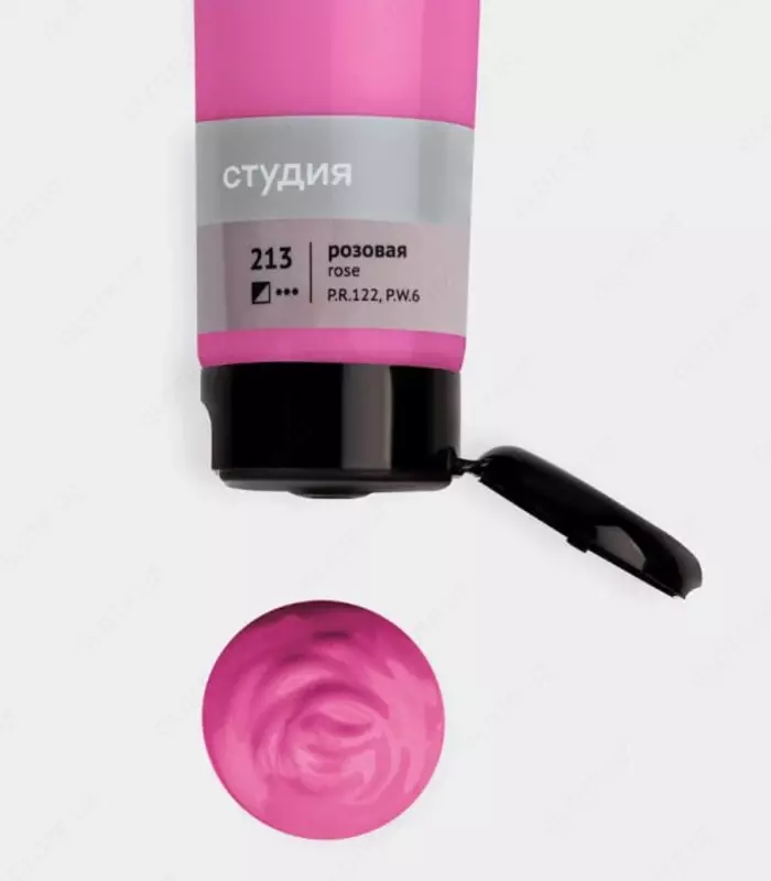 Badiiy akril bo'yoq No 213 "Gamma" studiyasi, 110 ml., plastmassa. kolba (Art. - 2802110213) Pushti
