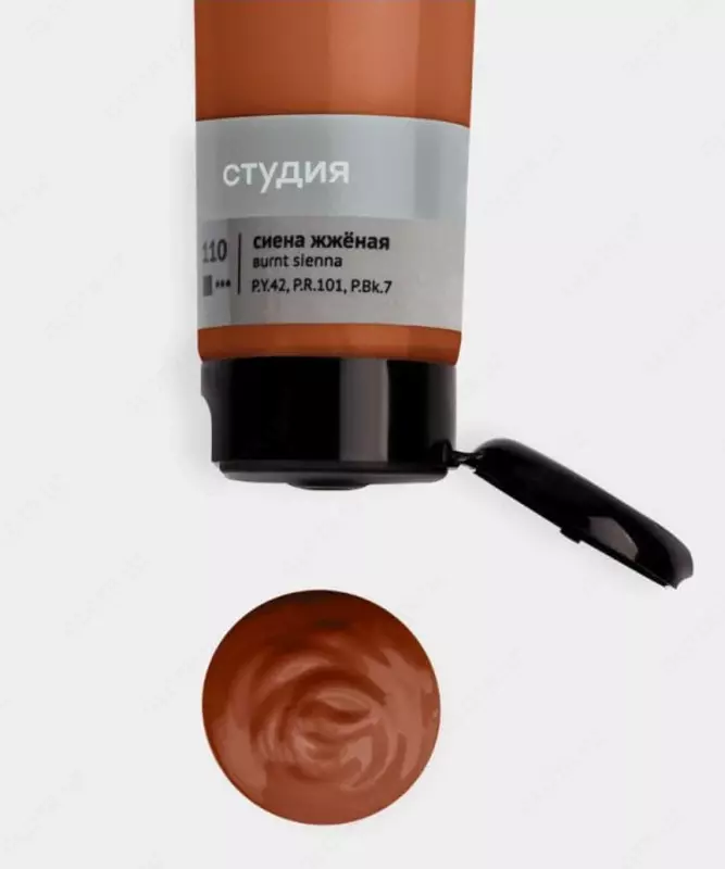 Badiiy akril bo'yoq No 110 "Gamma" studiyasi, 110 ml., plastmassa. kolba (Art. - 2802110110) Kuygan sienna
