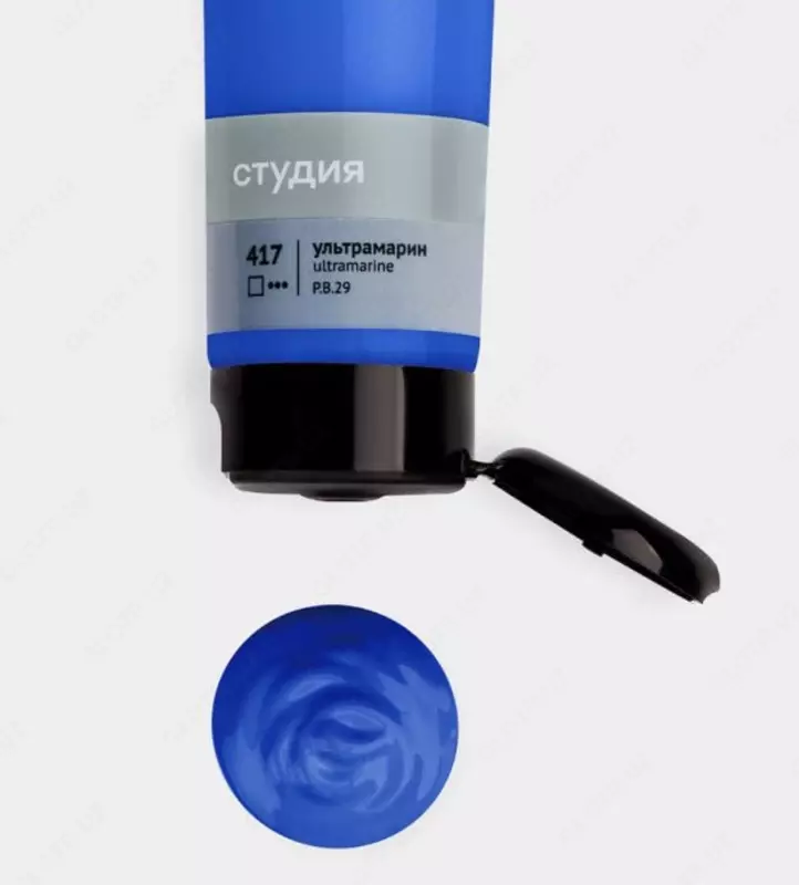 Художественная акриловая краска № 417 "Гамма" Студия, 110 мл., пласт. туба (Арт. - 2802110417) Ультрамарин