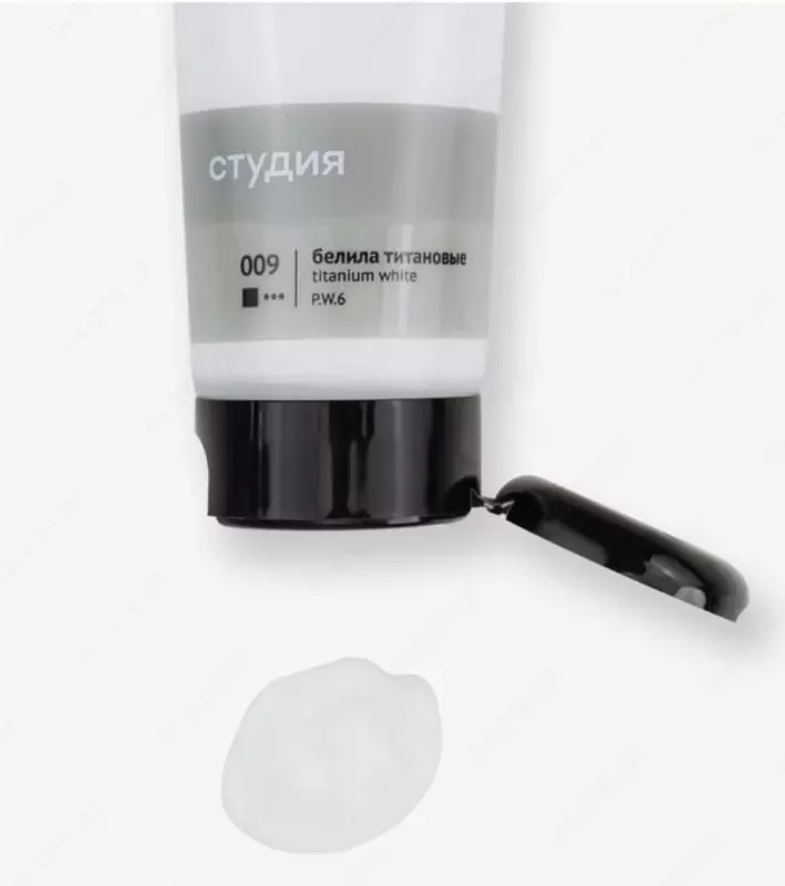 Художественная акриловая краска № 009 "Гамма" Студия, 75 мл., пласт. туба (Арт. - 280220009) Белила титановые