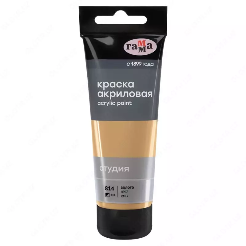 Badiiy akril bo'yoq No 814 "Gamma" studiyasi, 75 ml., plastmassa. kolba (- 280220814-modda) Oltin