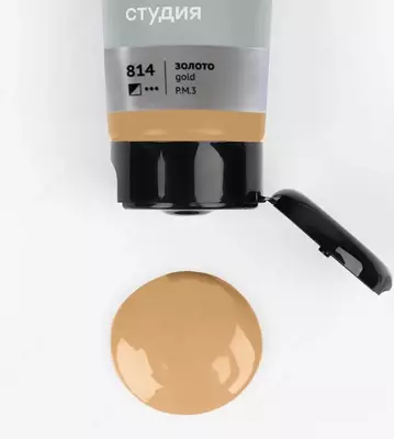 Badiiy akril bo'yoq No 814 "Gamma" studiyasi, 75 ml., plastmassa. kolba (- 280220814-modda) Oltin