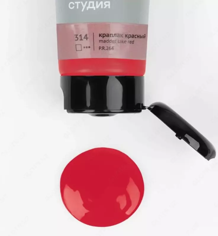 Художественная акриловая краска № 314 "Гамма" Студия, 75 мл., пласт. туба (Арт. - 280220314) Краплак красный