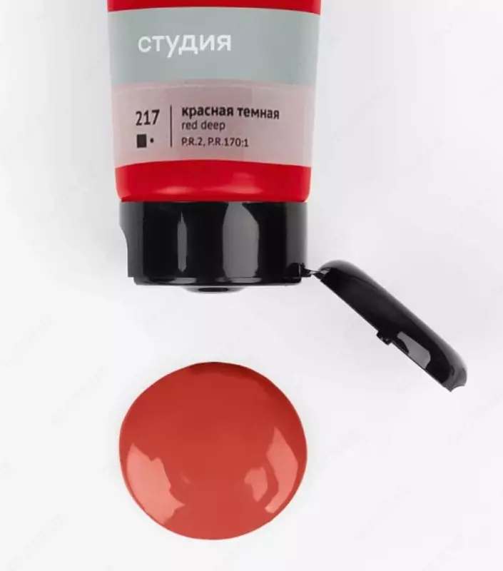 Badiiy akril bo'yoq No 217 "Gamma" studiyasi, 75 ml., plastmassa. kolba (Art. - 280220217) To'q qizil