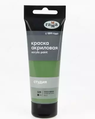 Badiiy akril bo'yoq No 509 "Gamma" studiyasi, 75 ml., plastmassa. kolba (Art. - 280220509) Xrom oksidi