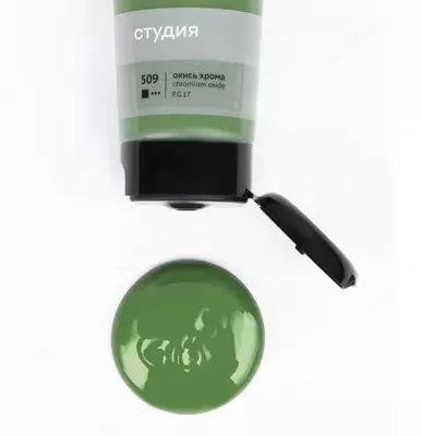 Badiiy akril bo'yoq No 509 "Gamma" studiyasi, 75 ml., plastmassa. kolba (Art. - 280220509) Xrom oksidi
