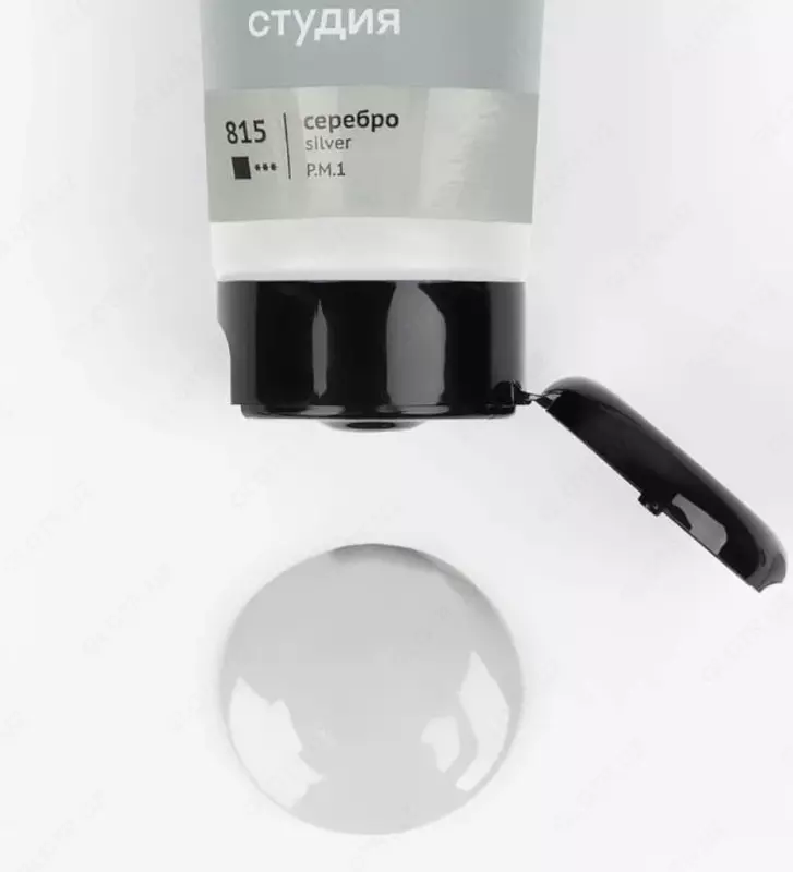 Художественная акриловая краска № 815 "Гамма" Студия, 75 мл., пласт. туба (Арт. - 280220815) Серебро