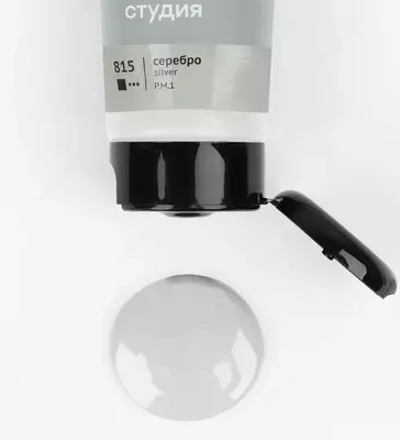 Badiiy akril bo'yoq No 815 "Gamma" studiyasi, 75 ml., plastmassa. kolba (- 280220815-modda) Kumush