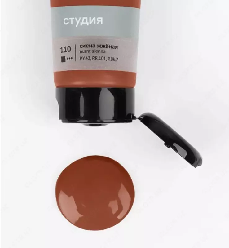 Художественная акриловая краска № 110 "Гамма" Студия, 75 мл., пласт. туба (Арт. - 280220110) Сиена жженая