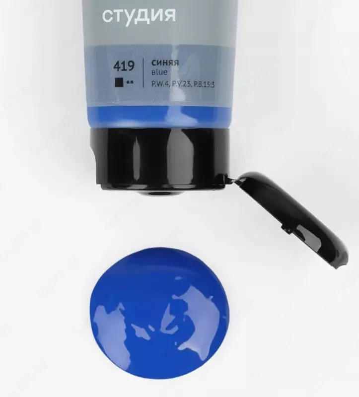 Художественная акриловая краска № 419 "Гамма" Студия, 75 мл., пласт. туба (Арт. - 280220419) Синяя