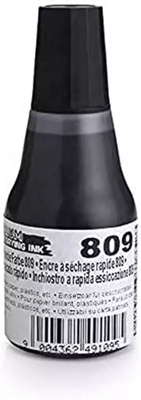 Краска штемпельная № 809 "COLOP" быстросохнущая, 25 мл. (Арт. - 146228) Черная