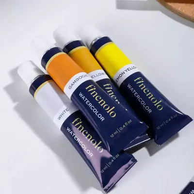 Badiiy akvarel bo'yoqlari "Deli" Finenolo, 12 rang, 12 ml, kolba (Art. - 19-12-EC)