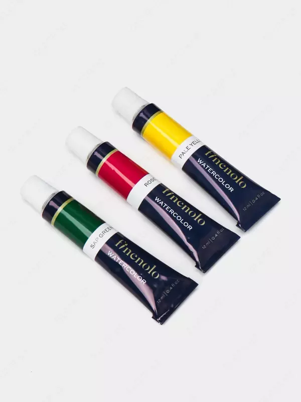 Badiiy akvarel bo'yoqlari "Deli" Finenolo, 24 rang, 12 ml, kolba (Art. - 19-24-EC)