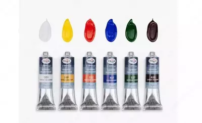 Dekorativ akril bo'yoqlar "Gamma" Studio, 9 ml, 24 rang, kolba, karta. yuqoriga. (m. - 110820212)