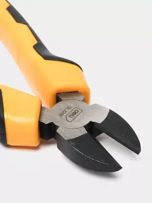 Diagonal yon kesgichlar (nippers) "Deli Tools", 6", 215 mm, karbonli po