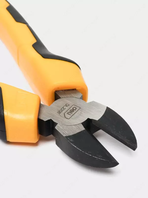 Диагональные бокорезы (кусачки) "Deli Tools", 6", 215 мм, угл. сталь, обрезиненные рукояти (Арт.- EDL2206)