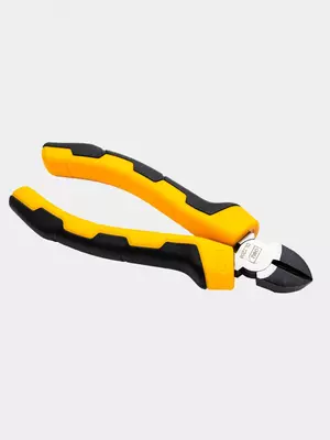 Diagonal yon kesgichlar (nippers)  Diagonal yon kesgichlar (nippers) "Deli Tools", 6", 215 mm, karbonli po