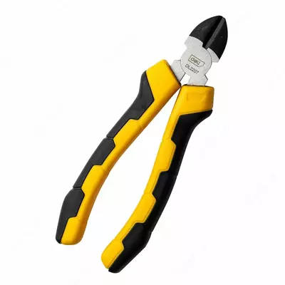Diagonal yon kesgichlar (nippers) "Deli Tools", 7", 180 mm, karbonli po